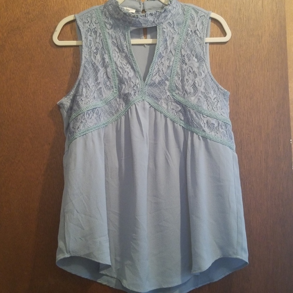 High Neck Teal Tank
